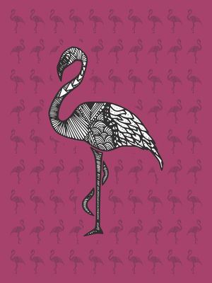 FLAMINGO ZENTANGLE ROSA