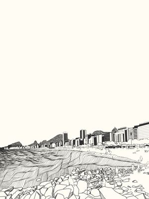 PRAIA DE COPACABANA ZENTANGLE