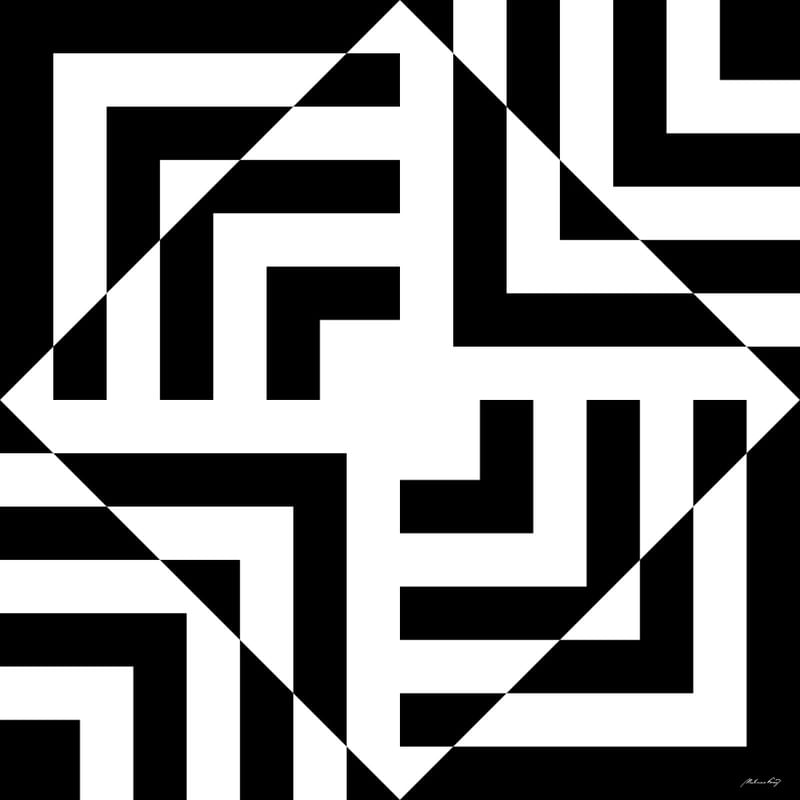 GEOMÉTRICO EM PRETO E BRANCO - III