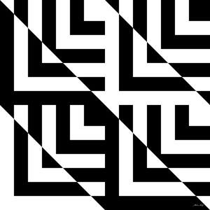 GEOMÉTRICO EM PRETO E BRANCO - V