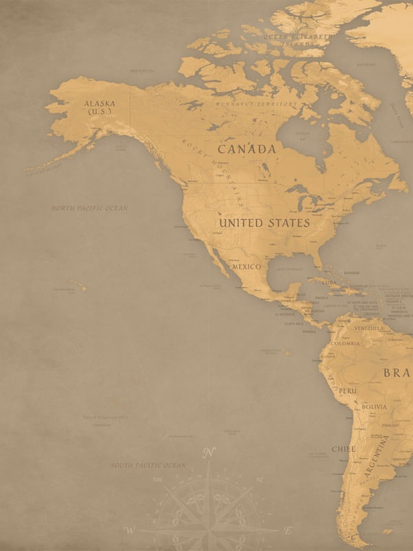 MAPA MUNDI VINTAGE 1