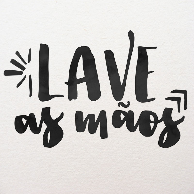LAVE AS MÃOS WATERCOLOR