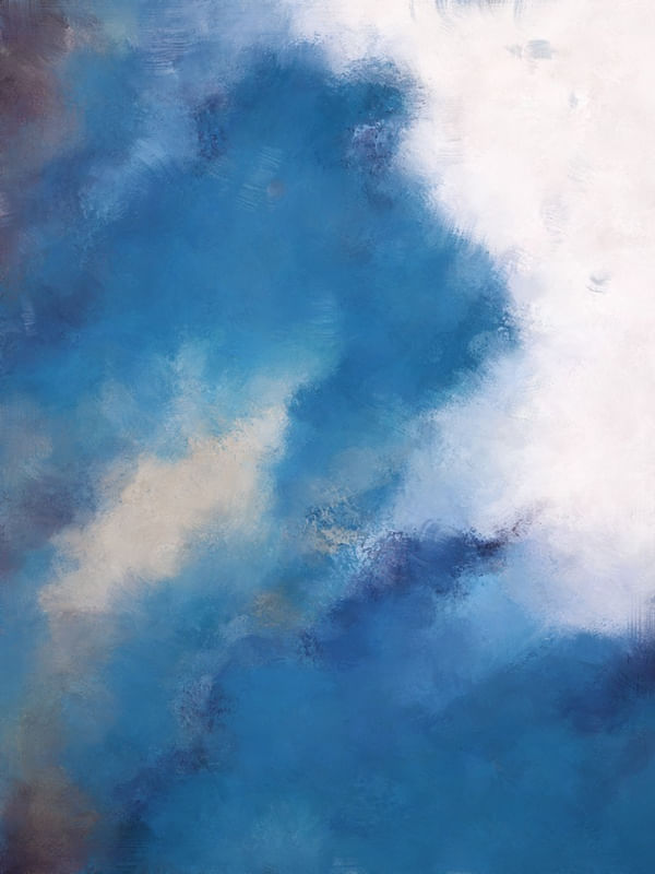 ABSTRAT BLUE PAINTING