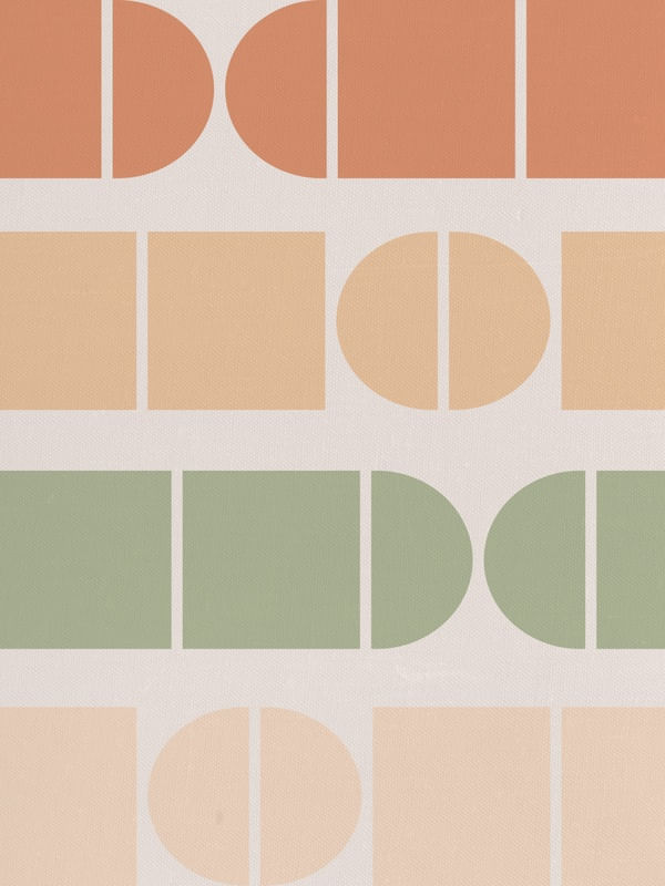 GEOMETRIC FEELINGS PEACH AND MINT