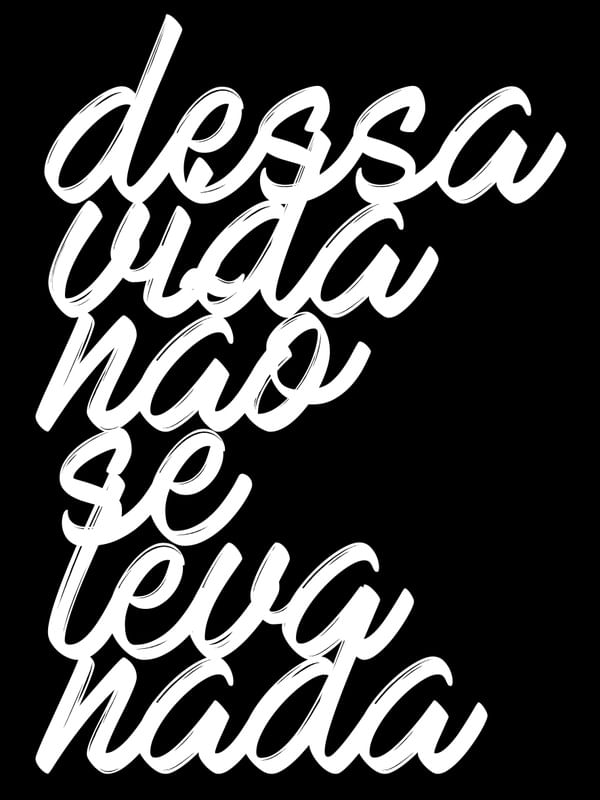 DESSA VIDA NÃO SE LEVA NADA