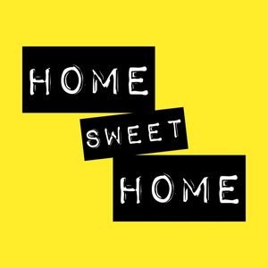 HOME SWEET HOME AMARELO PRETO
