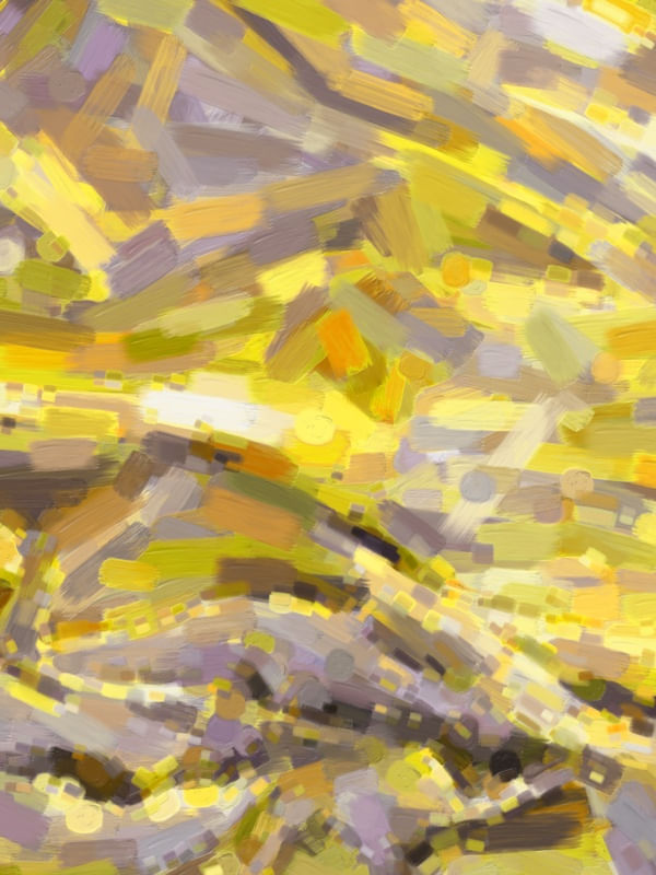 OIL PAINT CINZA E AMARELO