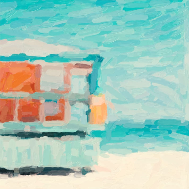 CASINHA NA PRAIA EM TINTAS