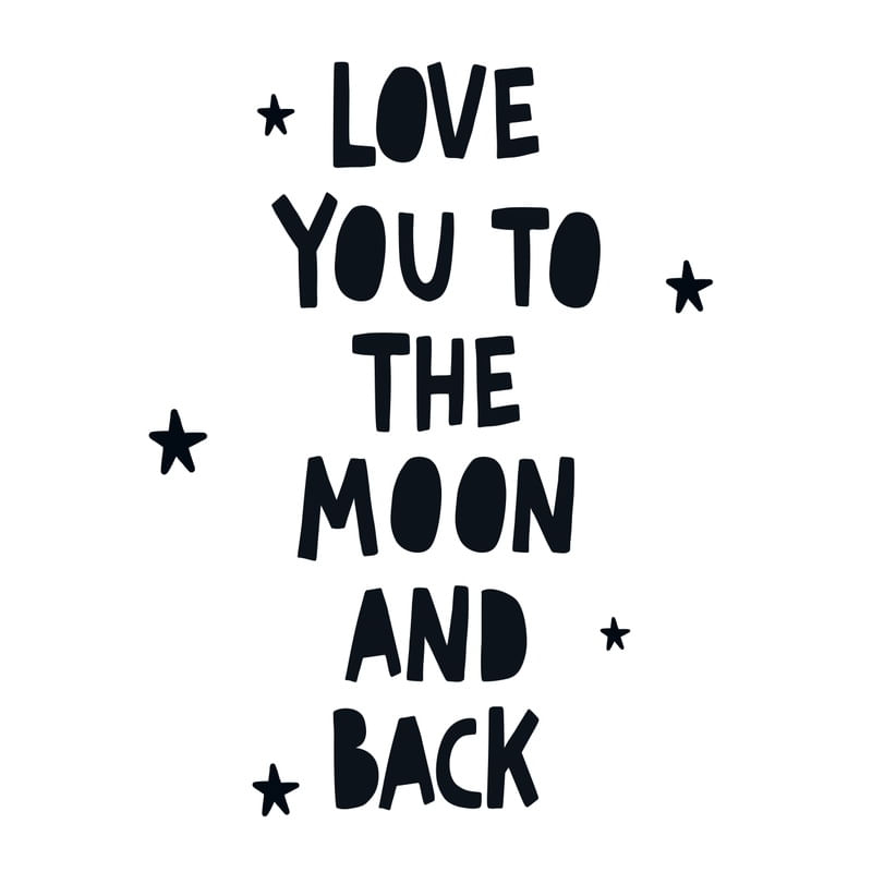 LOVE YOU TO THE MOON QUADRADO