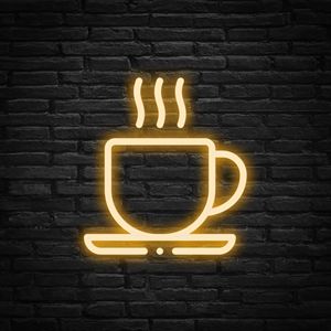 XÍCARA DE CAFÉ NEON