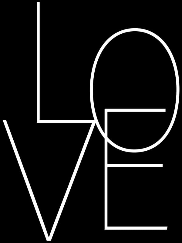LOVE MINIMALIST BLACK