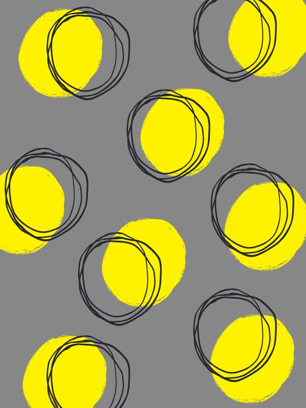 MODERN DOTS YELLOW AND GRAY