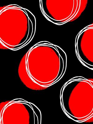 MODERN DOTS RED AND BLACK