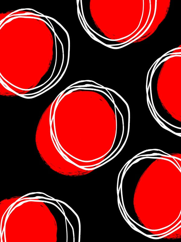 MODERN DOTS RED AND BLACK