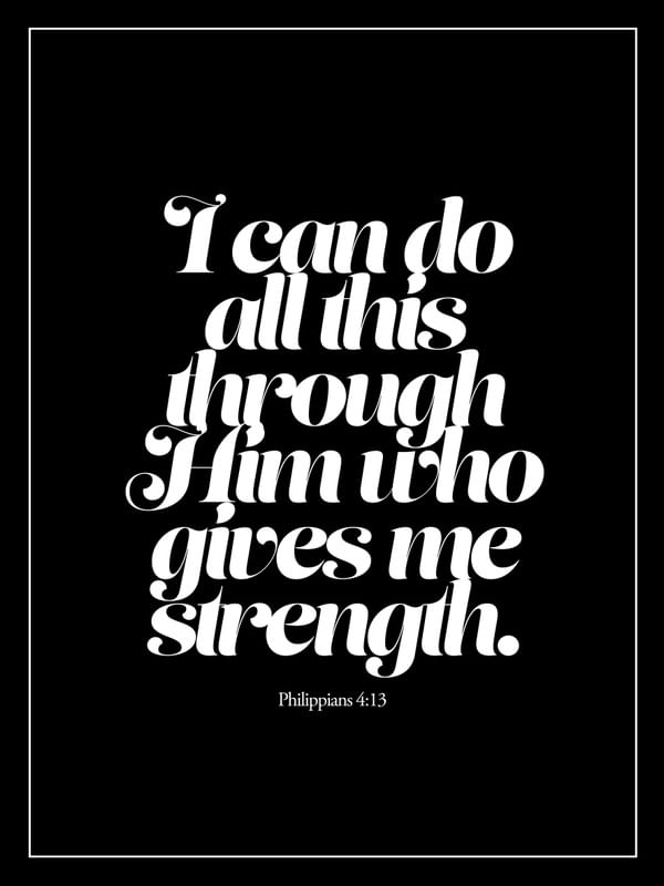 PHILIPPIANS 4.13 BLACK