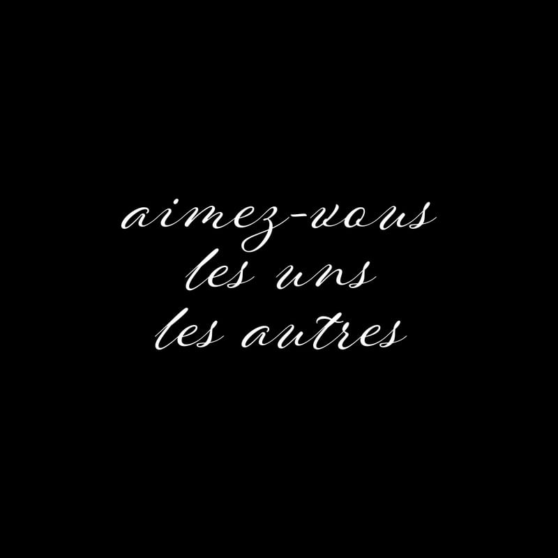 AIMEZ-VOUS LES UNS LES AUTRES BLACK