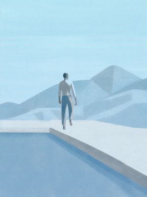 HOMEM NA PISCINA 02 BY AI