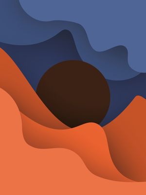 ONDAS LARANJAS E O MAR AZUL