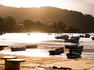PÔR DO SOL - - BARCOS - GOVERNADOR CELSO RAMOS - 2
