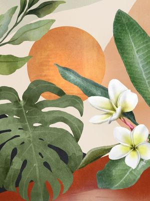 TROPICAL SUMMER ABSTRACT ART 1