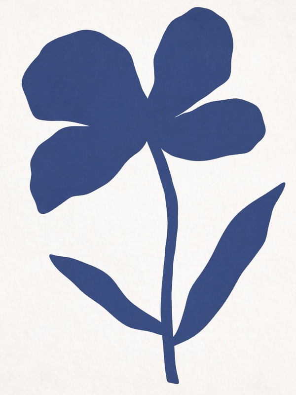 MINIMALIST BLUE FLOWER