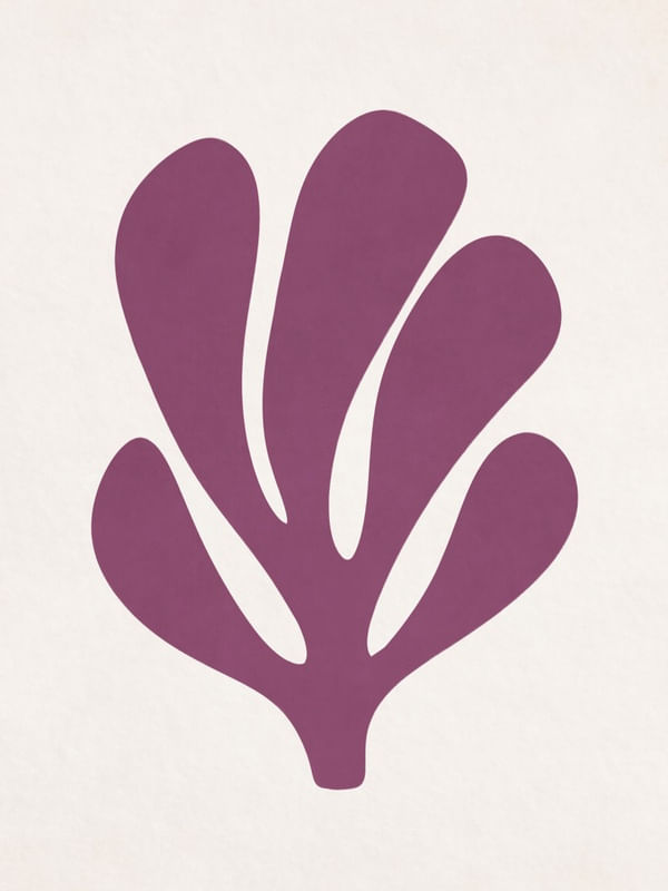 MINIMALIST BOTANICAL ELEMENT - PURPLE II