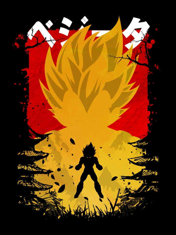 MINIMALIST ART OF THE PRINCE OF THE FALLEN SAIYAN