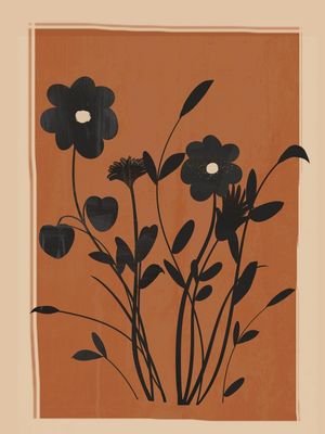 ABSTRACT ART MINIMAL FLOWERS 2