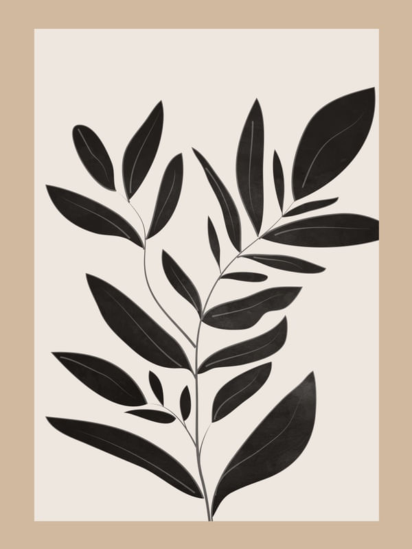 MINIMALIST PLANTS-LEAVES ART 9