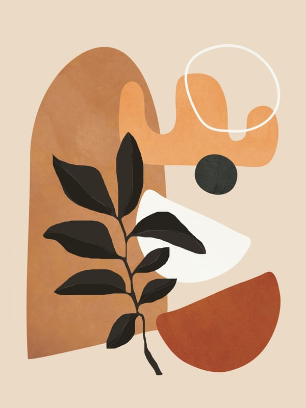 MINIMAL ABSTRACT SHAPES-LEAVES 1