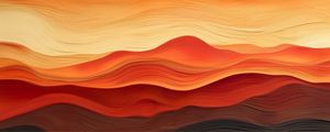 ORANGE WAVES BY AI