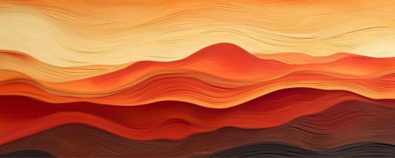 ORANGE WAVES BY AI