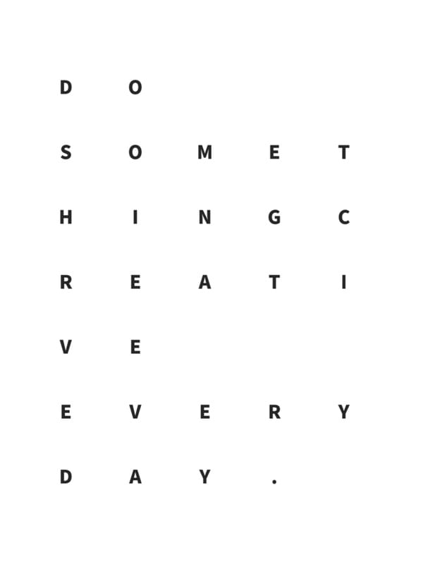 BE CREATIVE BYALINEFROESS