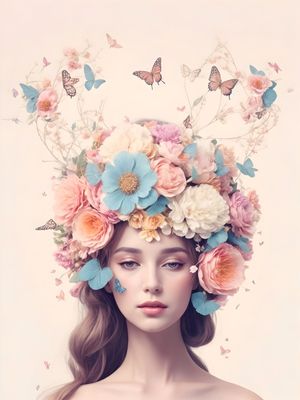 WOMEN FLOWERS III BY AI