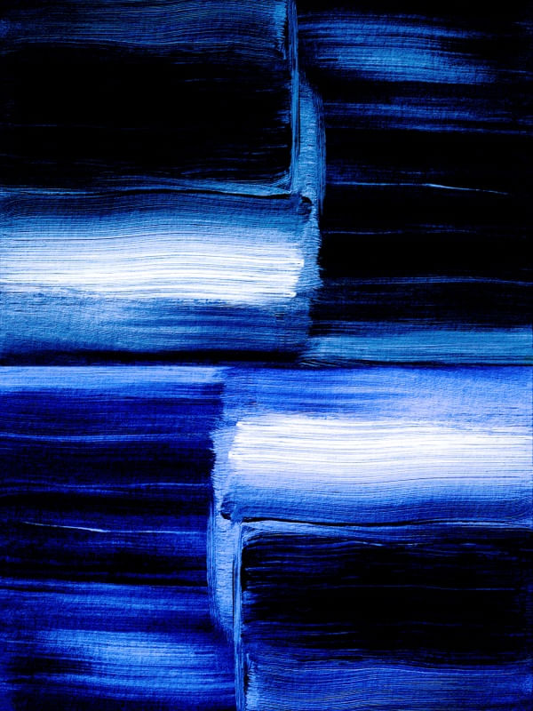 TIED UP 1 INDIGO AZUL ABSTRATO COLORIDO PINTURA