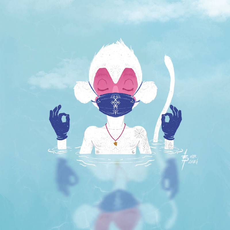 BOB MONKEY MEDITATIVO POR BETINHO PACIULLO