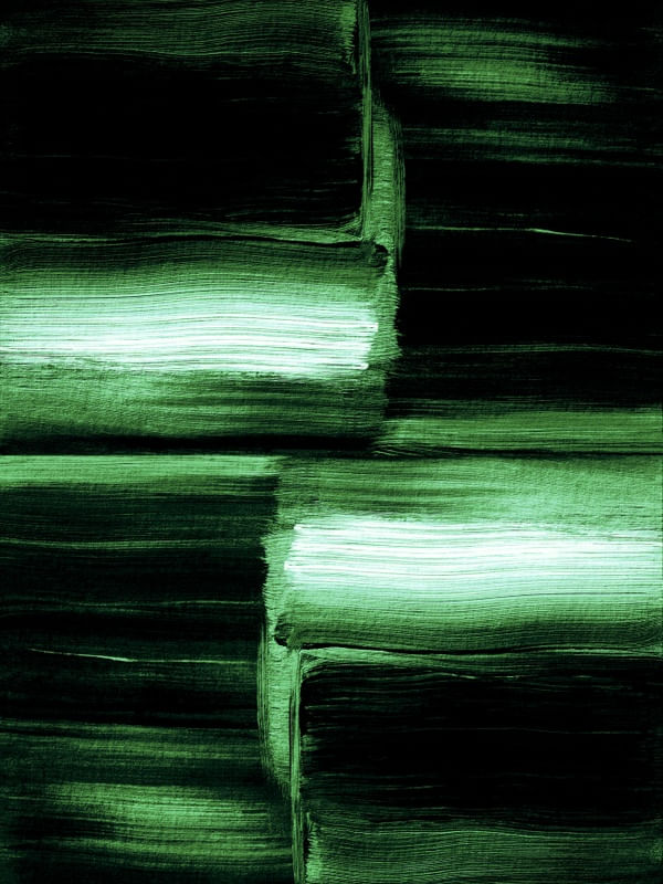 TIED UP 7 ESMERALDA VERDE ABSTRATO COLORIDO PINTURA