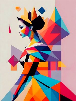 PRINCESA GEOMÉTRICO BY AI