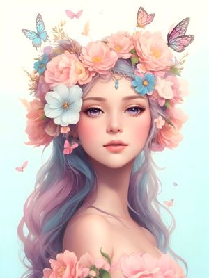 WOMEN FLOWERS IV BY AI