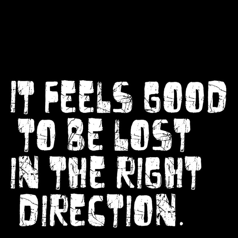 IT FEELS GOOD TO BE LOST IN THE RIGHT DIRECTION. II