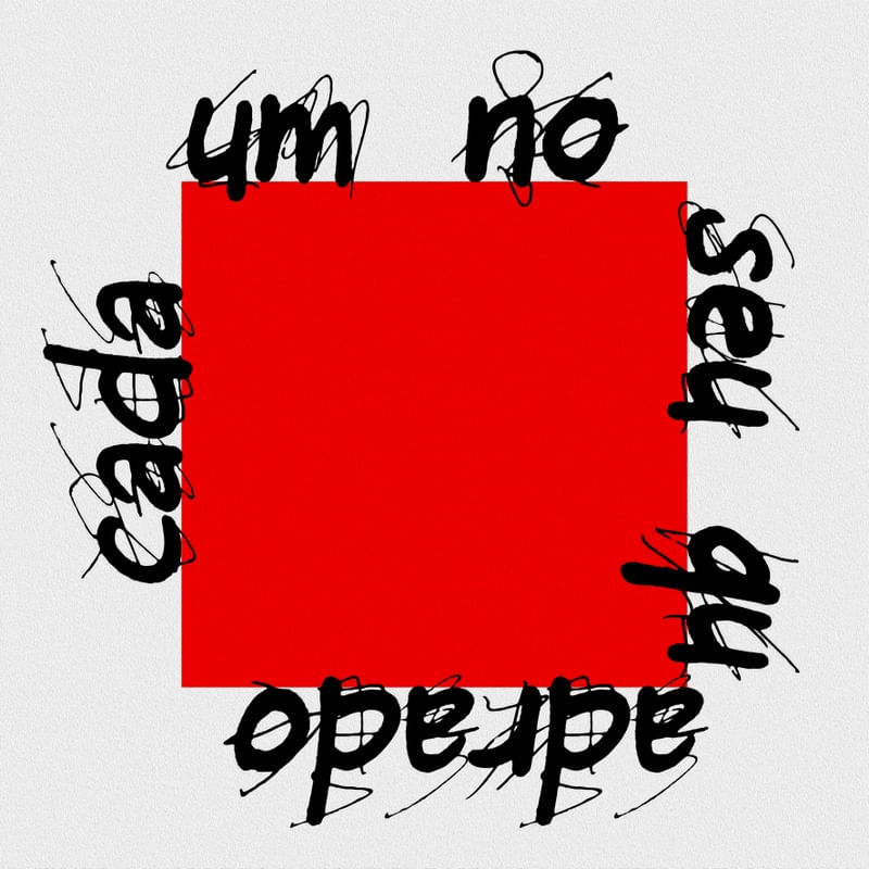 CADA UM NO SEU QUADRADO ? FUNDO VERMELHO