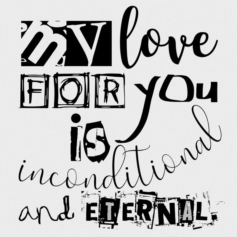 MY LOVE FOR YOU IS...