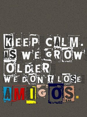 KEEP CALM. AS WE GROW OLDER WE DON'T LOSE AMIGOS.