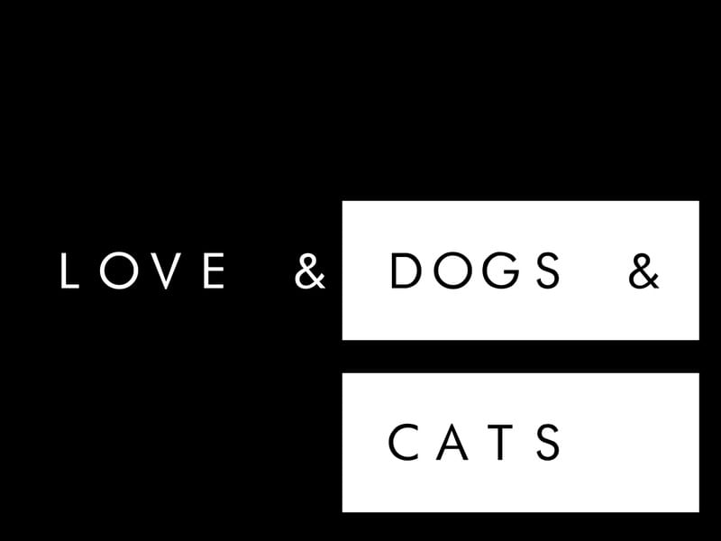 LOVE & DOGS & CATS! BLACK