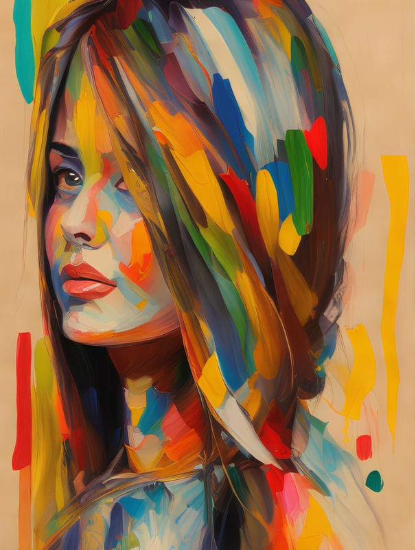 PERSON WITH PAINTED FACE - BY AI