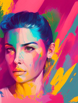 PORTRAIT OF A PERSON WITH PAINTED FACE VERSION 2- BY AI