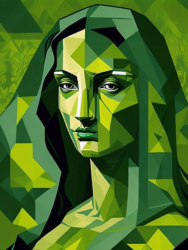 MONA VERDE E AMERELO BY AI