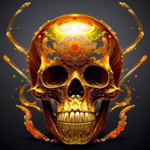 GOLDEN SKULL BY AI