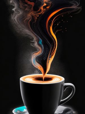 BLACK COFFEE CUP BY AI