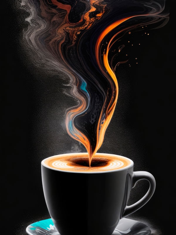 BLACK COFFEE CUP BY AI
